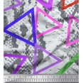 thumbnail image 1 of Soimoi Moss Georgette Fabric Animal Skin & Triangle Geometric Print Fabric by Yard 42 Inch Wide, 1 of 3