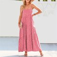 thumbnail image 1 of Lenago Robes Grande Taille pour Femmes 2023 Invité de Mariage Robe d'Été Décontractée Ample Bretelles Plage Longue Maxi Robes d'Été pour Femmes Robes de Plage d'Été en Liquidation, 1 of 7