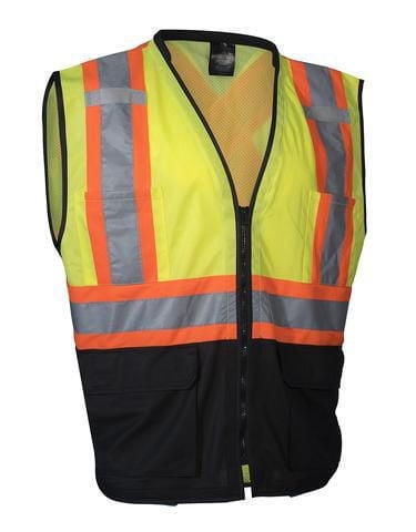 Gilet de sécurité Forcefield pour hommes avec fermeture à glissière sur le devant