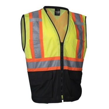 Gilet de sécurité Forcefield pour hommes avec fermeture à glissière sur le devant
