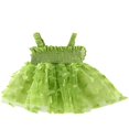 thumbnail image 2 of Bébé Filles Robe 3D Papillon Froncé Sans Manches Couches Cami Été Casual Vêtements Princesse Robe, 2 of 6
