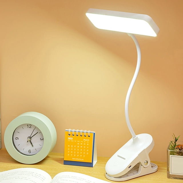 Table Lamp Desk Lamp,Book Lights,Rechargeable Bed Reading Lamp,Clip Light For Bed,3 Brightness LED Book Light,College Dorm Room Bed Work Study Light,Eye Protection Holiday Gifts