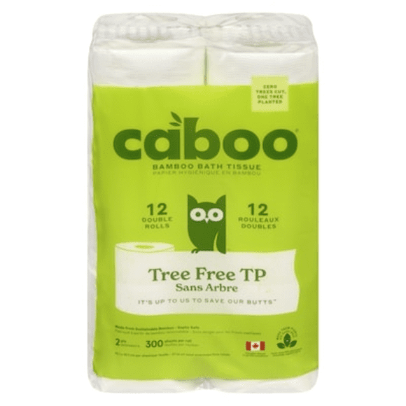 Caboo 2 Ply Fragrance Free Double Roll Bathroom Tissue