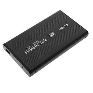 2.5 inch USB3 SATA Hard Drive Enclosure External Case, Black
