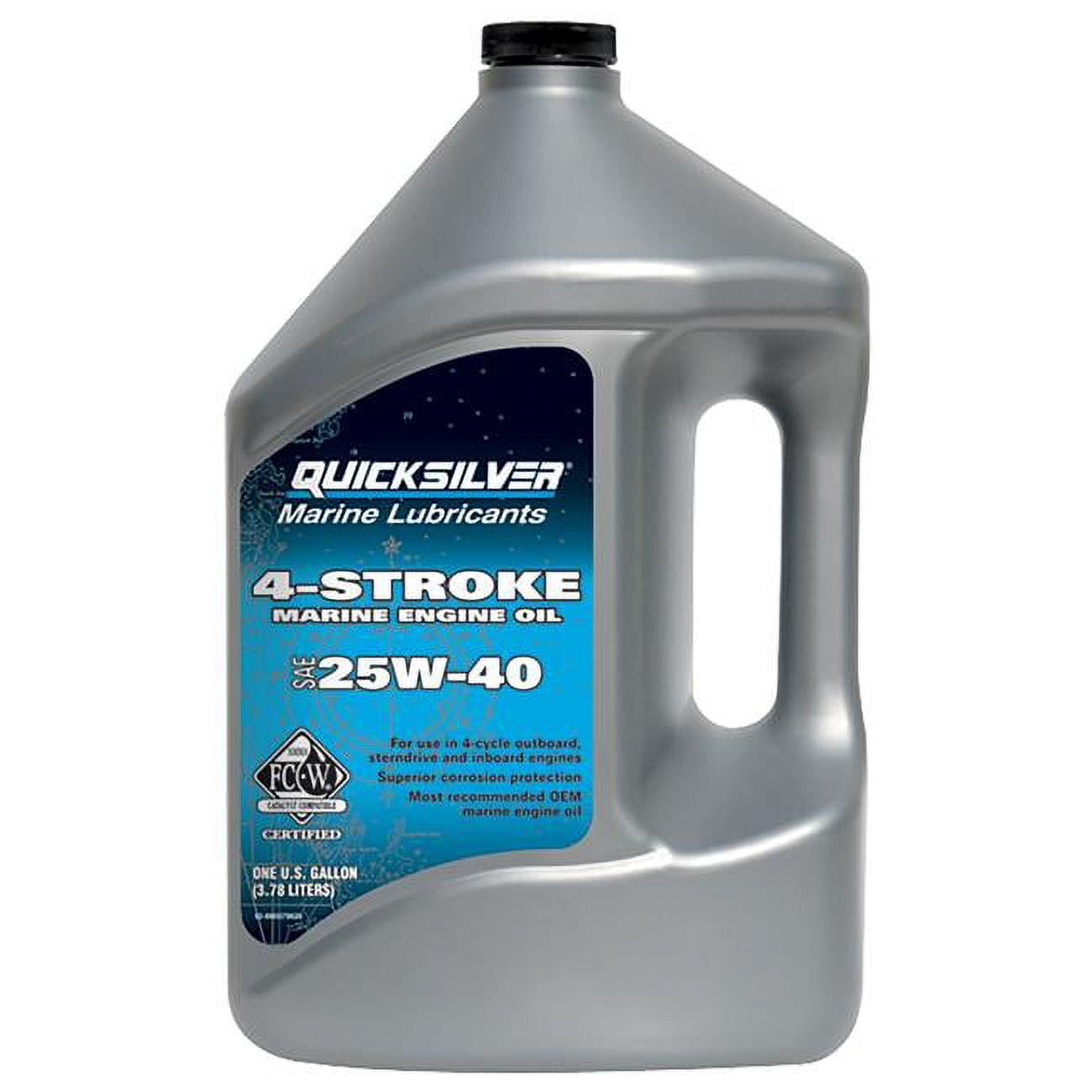 Quicksilver 8M0078620 1 gal Marine Oil for 25W40