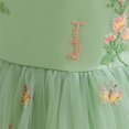 thumbnail image 4 of Yanlir Robe d'Été en Dentelle pour Fille, Princesse, à Volants, Sans Manches, Broderie, Tulle, Nœud, Robes; Robe de Fête à Col Rond; Tenue Imprimée Mode Printemps Été pour Enfants (Vert, 1 An), 4 of 9