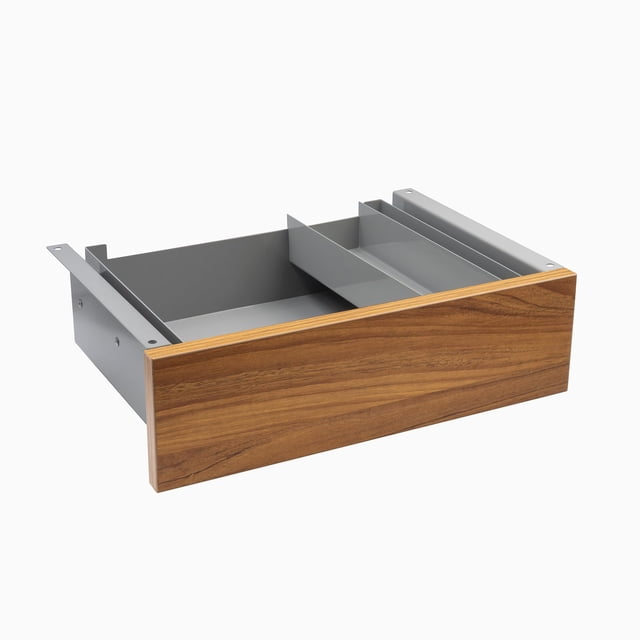 Desky Minimal Under Desk Drawer - Prime Oak Laminate / Grey