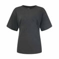 thumbnail image 4 of Yuyuzo T-Shirts d'Été pour Femmes Décontractés à Col Rond à Manches Courtes Hauts Tee Amples Blouses Unies, 4 of 4