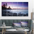 thumbnail image 1 of Rocky Burleigh Point in Blue - Extra Large Seascape Art Canvas, 1 of 3
