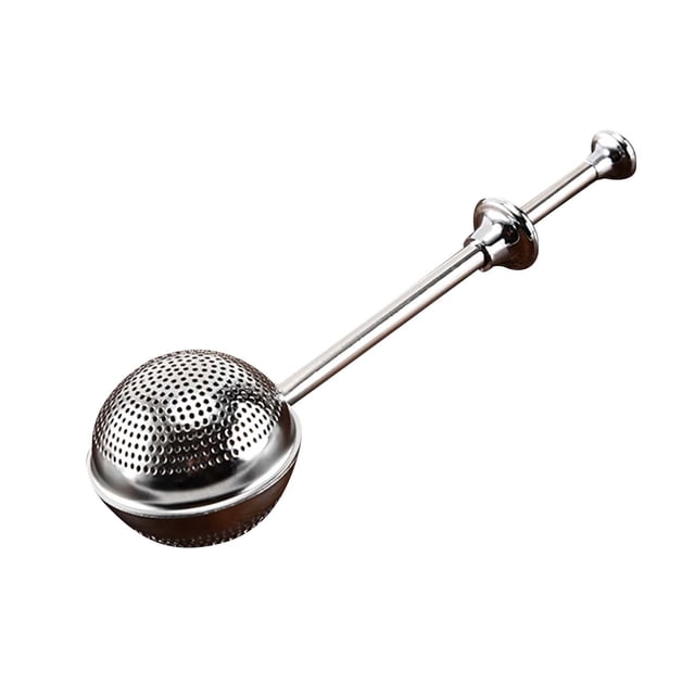 Agiferg Théière à Long Manche, Théière en Acier Inoxydable pour Thé en Feuilles, Filtre à Thé et Filtre de Haute Qualité, Poignée pour Tasse, Diffuseur d'Intervalle de Thé Réutilisable à Mailles Fines