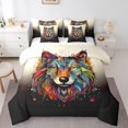 thumbnail image 1 of YST Dreamcatcher Wolf 3D Animal Comforter Set, 7Pcs Bedding Set, King Size, 1 of 4
