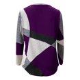 thumbnail image 5 of Jsaierl Hauts à Manches Longues pour Femmes 2024 Automne Hiver Col Rond Mode Blocs de Couleur Chemises Grande Taille Chaudes pour Sortir avec Boutons, 5 of 5