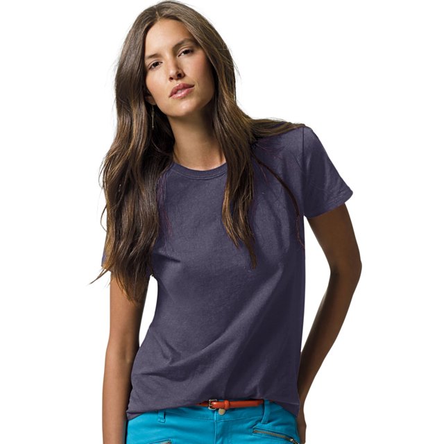 Hanes ComfortSoft T-Shirt à Col Ras du Cou en Jersey Coupe Décontractée pour Femmes, m, Prune