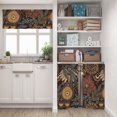 thumbnail image 3 of Boho Botanical Kitchen Curtains Valances, Bohemian Floral Pattern Semi Sheer Kitchen Valances for Living Room, Rod Pocket Short Window Treatment Decor, 52x18, 3 of 5