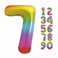 thumbnail image 2 of Rainbow Foil Balloon,Number 7 Shaped, 34", 2 of 2