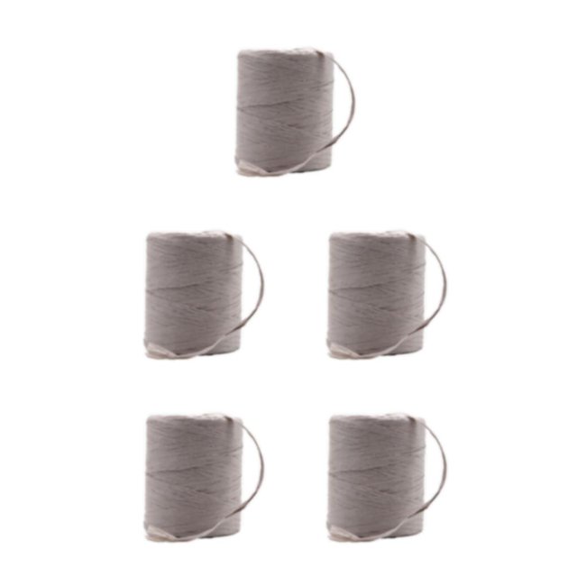 Decodeary Fil de Raphia Robuste et Durable pour Bricolage Belles Couleurs Fibre Ruban en Papier Naturel Gris 5Set