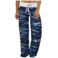 thumbnail image 2 of RKSTN Womens Pants Fashion Comfy Stretch Print Drawstring Wide Leg Lounge Pants Loose Comfortable Pants, 2 of 8