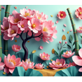 thumbnail image 4 of Floral Themed Colorful Backdrop Banner with Butterflies and Berries Spring Party Decorations Background Photo Booth Props Garden Gatherings Outdoor Celebrations, 4 of 4