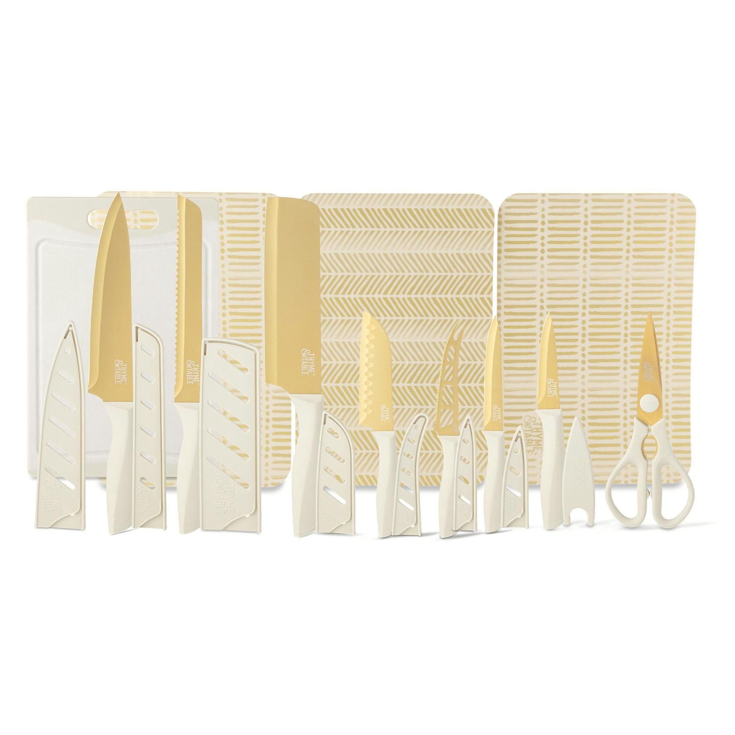 Thyme & Table Essential Edition 20-Piece Cutlery Knife Set, Taupe