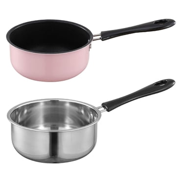 Luzkey 2x Milk Pan Cookware Heating Milk Melting Butter Boiling Water Cooking Pots Porridge Cooking Pot Small Saucepan