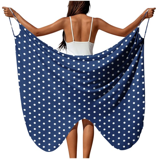 Sortie de Plage pour Femmes avec Sangle Ajustable, Fente Latérale Haute, Polyester Tissé Transparent, 1 Pce
