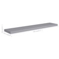 thumbnail image 4 of vidaXL Floating Wall Shelves 2 pcs Grey 120x23.5x3.8 cm MDF, 4 of 5