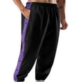 thumbnail image 2 of Adult Men Tear Away Joggers Pants Basketball Pant Split Snap Button Gym Jogging Pants Trousers, 2 of 8