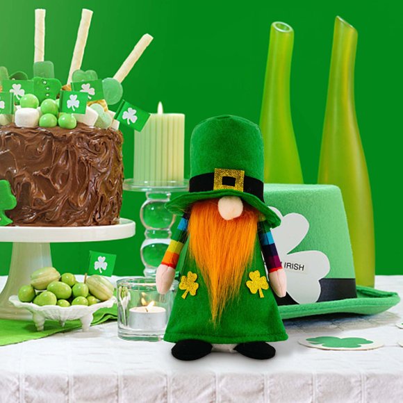 EGNMCR Décorations de la Saint-Patrick, Accessoires de la Saint-Patrick, Cadeaux de la Saint-Patrick Décorations de la Saint-Patrick Poupées Sans Visage Irlandaises Gnomes Cadeau Décorations Decorative items