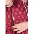 thumbnail image 3 of DWEEP SARA Maroon Block Printed Maternity Dress, XXL/44, 3 of 6