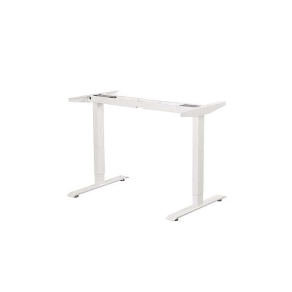 EFFYDESK Home Electric Height Adjustable Home Office Computer Standing Desk - White Frame (Frame Only/No Tabletop