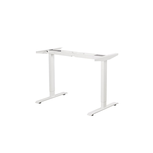 EFFYDESK Home Electric Height Adjustable Home Office Computer Standing Desk - White Frame (Frame Only/No Tabletop