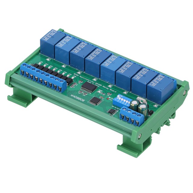 RS485 Relay Module, Professional DIN35 Rail Board 8 Input 8 Output For 64 Devices In Parallel