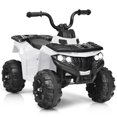 thumbnail image 1 of Gymax Kids Ride On Car 6V Battery Powered ATV w/4 Anti-skid Wheels Music Player White, 1 of 8