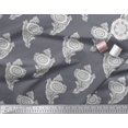 thumbnail image 3 of Soimoi Moss Georgette Fabric Leaves & Floral Block Print Sewing Fabric Yard 42 Inch Wide, 3 of 3