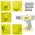 thumbnail image 2 of MesaSe 5Pcs Tool Mount Holder Plastic Electric Tool Battery Dock Holder Compatible with 18V Battery Tool Heavy Duty Power Tool Hanger with Screws for Workshop Garage, 2 of 9