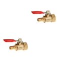 thumbnail image 1 of Thinsony Various Type Ball Valve Threaded Brass Valve Ball 16mm 8mm Red 2Set, 1 of 6
