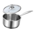 thumbnail image 3 of Luzkey Milk Pot Soup Pot Scratch Resistant Portable Round Cooking Boiling Pot Saucepan with Lid for Teahouse Gravies Reheating Soups 18cm, 3 of 8