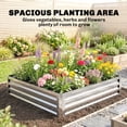 thumbnail image 4 of 4' x 4' x 1' Raised Garden Bed Galvanized Steel Planter Box Silver, 4 of 10