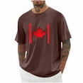 thumbnail image 1 of Pisexur T-shirts pour Hommes, Imprimé Col Rond Mode Décontractée Manches Courtes Blouses Marron, 5TG Chemises de Golf Hommes & Chemises Hommes, 1 of 6