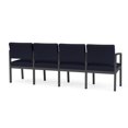 thumbnail image 5 of Lenox Steel Reception Waiting 4 Seats Chair / Charcoal Steel / Navy Blue, 5 of 5