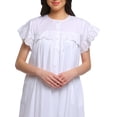thumbnail image 2 of Moomaya Nuisette à Manches Courtes pour Femmes, Tenue de Nuit en Coton Uni, 2 of 5