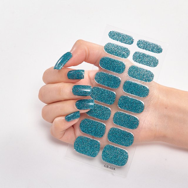 LSLJS 16 Small Nail Art Stickers Solid Color Glossy Nail Stickers, Home Accessories