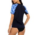 thumbnail image 3 of BeautyIn Chemise de Bain Imprimée Florale à Manches Courtes pour Femmes UPF 50+, 3 of 6