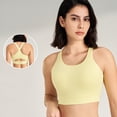 thumbnail image 4 of Yuyuzo Sports Bras for Women Wireless Round Neck High Support Seamless Full Coverage Workout Crop Tank Tops, 4 of 7