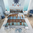 thumbnail image 2 of Erosebridal Retro Paddle Bedding King Comforter Set, Rustic Lake House Old Barn Door Down Comforter, Reversible 3pcs, Ultra Soft, 2 of 7