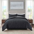 thumbnail image 1 of JML 3 Piece King Comforter Set - All Season 480GSM Down Alternative Comforter, Black, 1 of 5