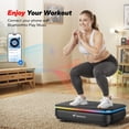 thumbnail image 4 of MERACH LED Light Vibration Plate Exercise Machine, Vibrating Muscle Toner, Bluetooth Speaker Whole Body Workout Fitness Platform with Resistance Bands, 330lb Capacity, 4 of 9