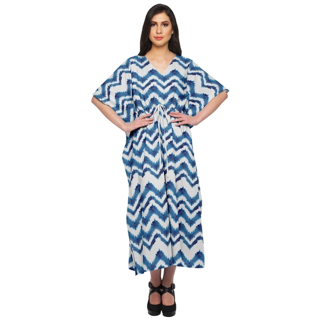 Moomaya Caftan pour Femmes, Tenue de Détente de Vacances, Robe Maxi, Robe Africaine pour Femmes - 2TG-3TG
