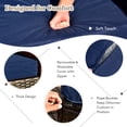 thumbnail image 4 of Gymax 8PCS Patio Rattan PE Wicker Conversation Set All-Weather Furniture Set w/ Cushions Navy, 4 of 7