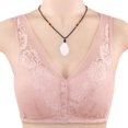 thumbnail image 2 of XZNGL Sports Bra Front Closure Womens Sports Front Closure Extra-Elastic Breathable Lace Trim Bra, 2 of 4